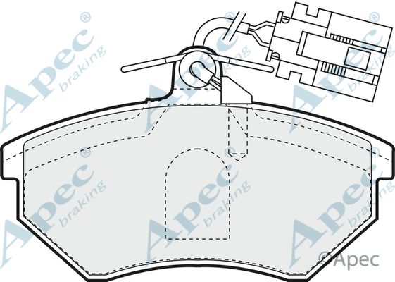 APEC BRAKING Комплект тормозных колодок, дисковый тормоз PAD829